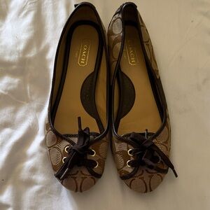 Coach Signature Brown Women's Flats